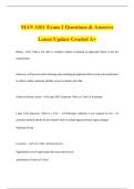 MAN 3301 Exam 2 Questions & Answers Latest Update Graded A&plus;