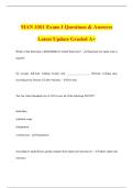 MAN 3301 Exam 3 Questions & Answers Latest Update Graded A&plus;