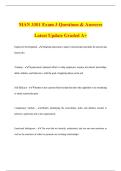 MAN 3301 Exam 3 Questions & Answers Latest Update Graded A&plus;