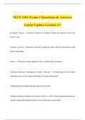 MAN 3301 Exam 3 Questions & Answers Latest Update Graded A&plus;