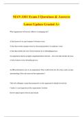 MAN 3301 Exam 3 Questions & Answers Latest Update Graded A&plus;