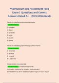 Mathnasium Job Assessment Prep Exam &vert; Questions and Correct Answers Rated A&plus; &vert; 2025&sol;2026 Guide