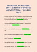 MATHNASIUM JOB ASSESSMENT EXAM &vert; QUESTIONS AND VERIFIED ANSWERS RATED A&plus; &vert; 2025&sol;2026 GUIDE