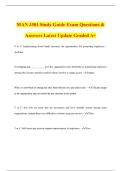 MAN 3301 Study Guide Exam Questions & Answers Latest Update Graded A&plus;