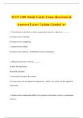 MAN 3301 Study Guide Exam Questions & Answers Latest Update Graded A&plus;