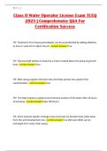 Class D Water Operator License Exam TCEQ 2025 &vert; Comprehensive Q&A For Certification Success