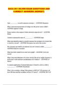 SACA 201 SILVER EXAM QUESTIONS AND CORRECT ANSWERS &lpar;NEWEST