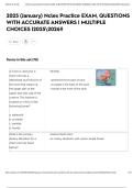2025 &lpar;January&rpar; Nclex Practice EXAM&comma; QUESTIONS WITH ACCURATE ANSWERS &vert; MULTIPLE CHOICES &vert;20252026&excl;&excl;