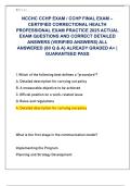 NCCHC CCHP EXAM &sol; CCHP FINAL EXAM &ndash;  CERTIFIED CORRECTIONAL HEALTH  PROFESSIONAL EXAM PRACTICE 2025 ACTUAL  EXAM QUESTIONS AND CORRECT DETAILED  ANSWERS &lpar;VERIFIED ANSWERS&rpar; ALL  ANSWERED &lbrace;80 Q & A&rcub; ALREADY GRADED A&plus; &vert;  GUARANTEED PASS 