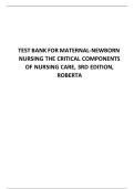 Test Bank&colon; Maternal-Newborn Nursing&colon; The Critical Components of Nursing Care&comma; 3rd Edition&comma; Roberta Durham&comma; Linda Chapman