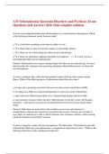 ATI Schizophrenia Spectrum Disorders and Psychosis Exam  Questions and Answers 2026 with complete solution 