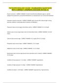 PATHOPHYSIOLOGY EXAM 1 RASMUSSEN QUESTIONS WITH CORRECT ANSWERS 2025&sol;2026 RATED A&plus;