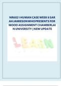 NR602 I HUMAN CASE WEEK 6 SARAH JAMIESON WHO PRESENTS FOR MOOD ASSIGNMENT CHAMBERLAIN UNIVERSITY LATEST UPDATE