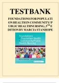 Test Bank For Foundations for Population Health in Community Public Health Nursing 5th Edition by Marcia Stanhope Chapter 1-32