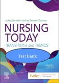 TEST BANK - Nursing Today&colon; Transition and Trends&comma; 11th Edition &lpar;Zerw ekh&rpar; Chapters 1-26 AllChapters&comma; pdf
