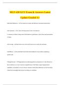MGT-420 GCU Exam & Answers Latest Update Graded A&plus; Individual Differences - way people are similar and different in personal characteristics