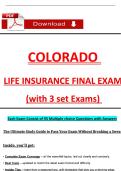 Colorado Life Insurance Final Exam &ndash; Complete Review with 3 Full Exam Sets