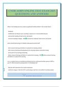 CNOR AORN ONLINE TEST EXAM 2025 QUESTIONS AND ANSWERS