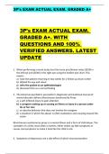 3P&rsquo;s EXAM ACTUAL EXAM&period; GRADED A&plus;  3P&rsquo;s EXAM ACTUAL EXAM&period;  GRADED A&plus;&period; WITH  QUESTIONS AND 100&percnt;  VERIFIED ANSWERS&period; LATEST  UPDATE 