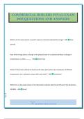 COMMERCIAL BOILERS FINAL EXAM 2025 QUESTIONS AND ANSWERS