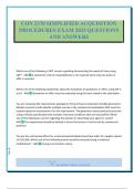 CON 2370 SIMPLIFIED ACQUISITION PROCEDURES EXAM 2025 QUESTIONS AND ANSWERS