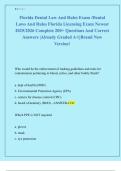 Florida Dental Law And Rules Exam &sol;Dental  Laws And Rules Florida Licensing Exam Newest  2025&sol;2026 Complete 200&plus; Questions And Correct  Answers &vert;Already Graded A&plus;&vert;&vert;Brand New  Version&excl;