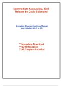 Solutions for Intermediate Accounting&comma; 2025 Release by Spiceland &lpar;All Chapters included&rpar;