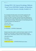 Portage PSYC 101 General Psychology Midterm  Exam Newest 2025&sol;2026 Complete All Questions  And Correct Answers &vert;Already Graded A&plus;&vert;&vert;