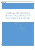  Test Bank For Radiologic Science for Technologists&colon; Physics&comma; Biology&comma; and Protection 12th Edition by Stewart C&period; Bushong &vert;&vert;ISBN&colon;9780323661348