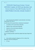 NURS 6531 Final Exam Version 1 Newest  2025&sol;2026 Complete All 100 Exam Questions And  Correct Answers&sol; Nurs 6531 Practice Care Of  Adults&sol;Walden University &vert;Already Graded A&plus;