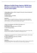 Milestone Certified Design Engineer &lpar;MCDE&rpar; Exam Questions and Answers Best rated A&plus; Guaranteed Success Latest Update
