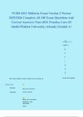 NURS 6531 Midterm Exam Version 2 Newest  2025&sol;2026 Complete All 100 Exam Questions And  Correct Answers&sol; Nurs 6531 Practice Care Of  Adults&sol;Walden University &vert;Already Graded A&plus; 