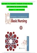 Test Bank For Rosdahl's Textbook of Basic Nursing 12th Edition by Caroline Rosdahl Chapter 1 - 103 Complete