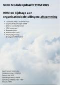 NCOI Moduleopdracht HRM 2025 - HRM en bijdrage aan organisatiedoelstellingen - 7 S-model&comma; Vinke&comma; HRM-scorecard&comma; Rollenmodel Ulrich&comma; cijfer 8&period;5 met feedback&excl;