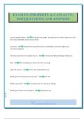 EXAM FX &lpar;PROPERTY & CASUALTY&rpar; 2025 QUESTIONS AND ANSWERS