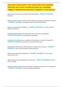 WALMART FOOD&sol;SAFETY TEST QUESTIONS AND ANSWERS UPDATED 2025&sol;2026 A COMPLETE EXAM ALL ANSWERS CORRECT VERIFIED&sol;DETAILED BEST GRADED A&plus; FOR SUCCESS