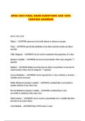 APSU CSCI FINAL EXAM QUESTIONS AND 100&percnt; VERIFIED ANSWERS