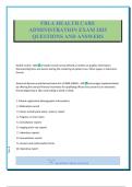 FBLA HEALTH CARE ADMINISTRATION EXAM 2025 QUESTIONS AND ANSWERS