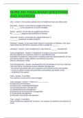 NURS 441 FINAL EXAM QUESTIONS AND ANSWERS 