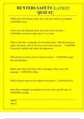 HUNTERS SAFETY QUIZ &num;2 QUESTIONS AND ANSWERS 2025