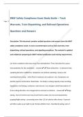 BNSF Safety Compliance Exam Study Guide &ndash; Track   Warrants&comma; Train Dispatching&comma; and Railroad Operations  Questions and Answers 