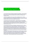 GALLUP INTERVIEW EXAM QUESTIONS AND ANSWERS