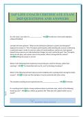 IAP LIFE COACH CERTIFICATE EXAM 2025 QUESTIONS AND ANSWERS