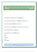 IBSS 1540 ENDOCRINE EXAM 1 2025 QUESTIONS AND ANSWERS