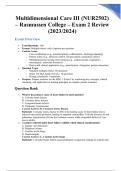 NUR2502 Multidimensional Care III Rasmussen University Ultimate Study Pack 2025&sol;2026 &ndash; Verified Exam Questions&comma; Correct Answers&comma; and Professional Rationales