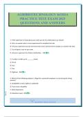 AGRIBIOTECHNOLOGY KOSSA PRACTICE TEST EXAM 2025 QUESTIONS AND ANSWERS