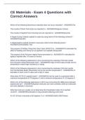CE Materials - Exam 4 Questions with Correct Answers