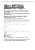 CRL 3&period;5&period;10 QUESTIONS AND ANSWERS WITH COMPLETE SOLUTIONS 100&percnt; CORRECT&excl;&excl;&excl;