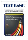 Test Bank for Essentials of Nursing Leadership Management&comma; 8th Edition &lpar;F&period;A&period; Davis Company&comma; 2023&rpar; by Weiss&comma; Tappen and Grimley&comma; Isbn no&semi; 9781719646581 &lpar;Chapters 1-16&rpar; Complete Study Guide&excl;&excl;&excl;&excl;