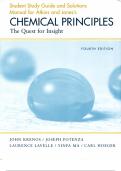 Chemical Principles&colon; The Quest for Insight &ndash; Student Study Guide & Solutions Manual &vert; Complete Worked Answers
